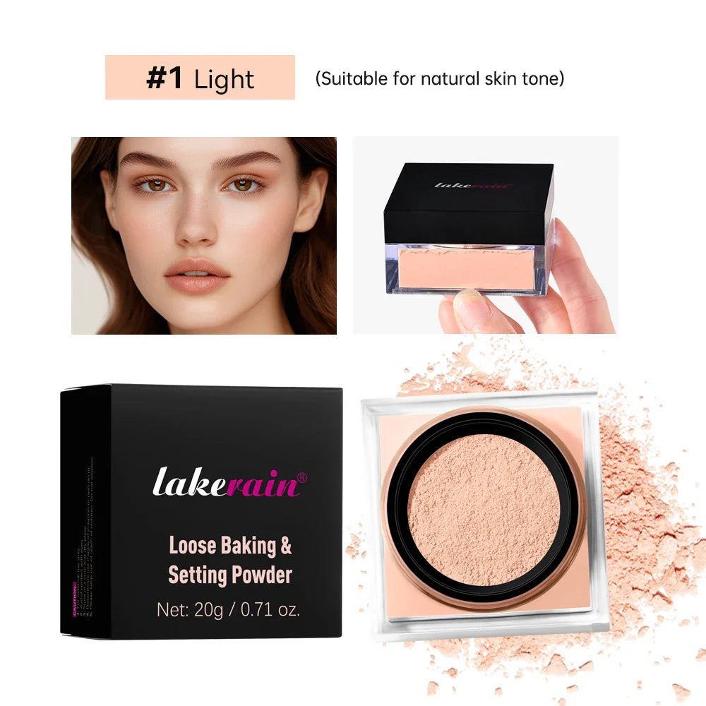 Lakerain Loose Setting Powder – Matte Oil Control, All Skin