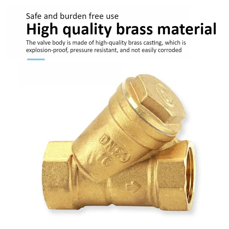 Brass Y-Strainer Filter BSP Thread DN8–DN50 | Water Filter Valve