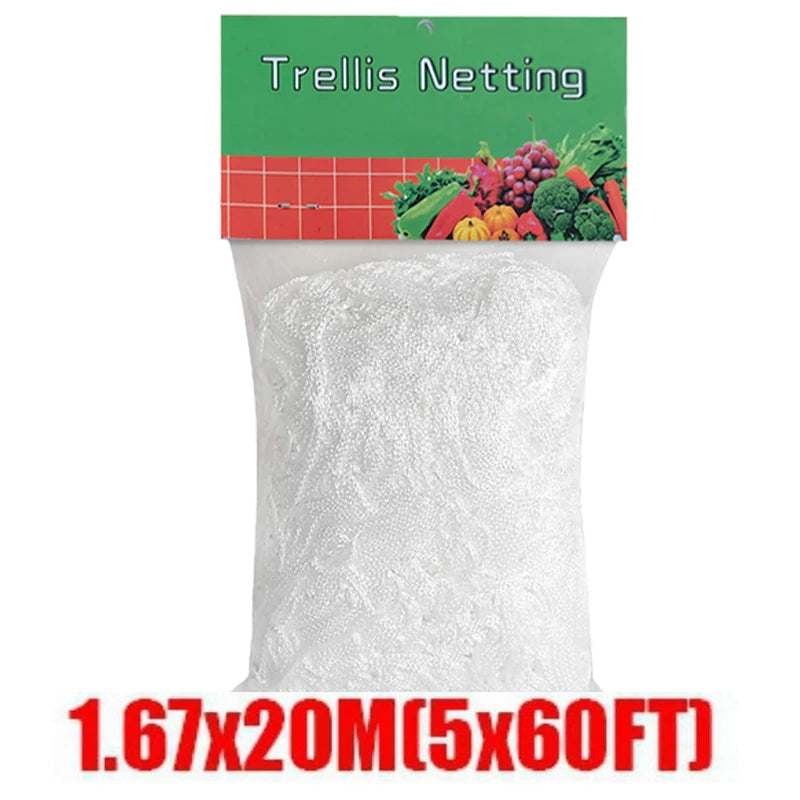 Garden Plant Trellis Netting – Square Mesh for Climbing Plants Plant Trellis Netting Peaceful Pleasures Health and Wellness 1.67x20M(5x60FT)