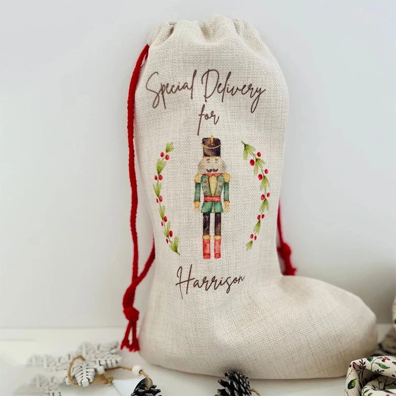 Personalised Christmas Stocking Sack | Kids Xmas Gift Bag