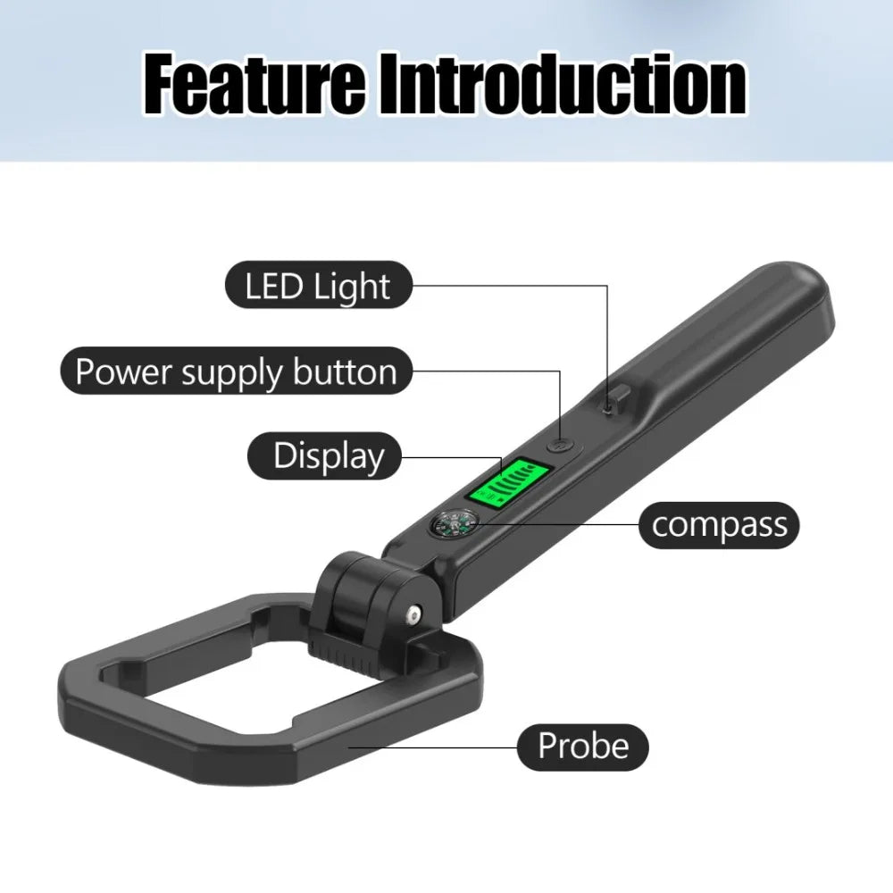 Foldable Metal Detector with LCD Display Vibration Alert High Sensitivity for Treasure Hunting Gold Finding Metal Detect Tools Peaceful Pleasures Health and Wellness