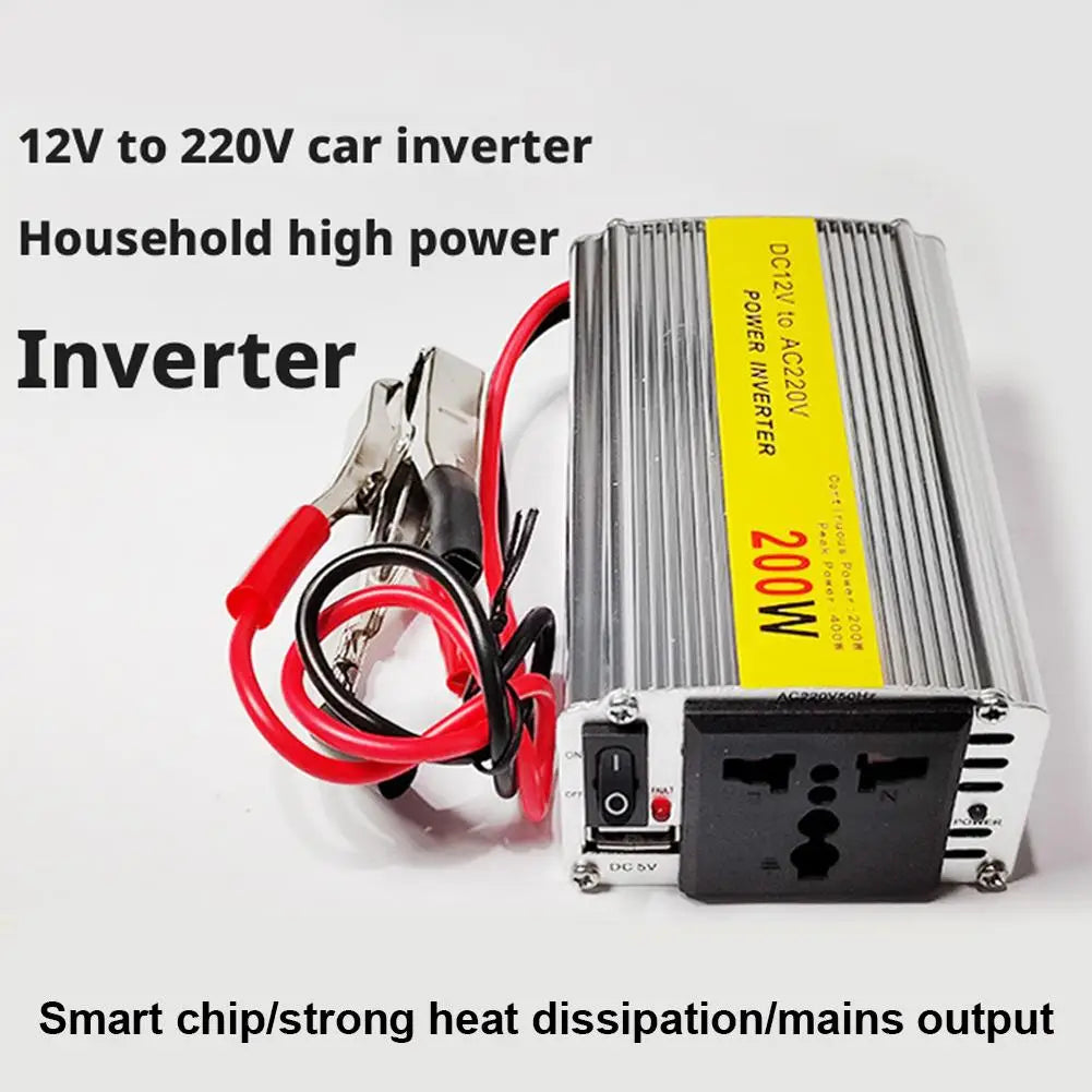 200W Car Power Inverter 12V to 220V AC with USB Port