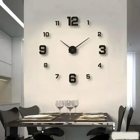 3D Frameless Acrylic Wall Clock – Large Silent Home Decor 3D Wall Clock Peaceful Pleasures Health and Wellness