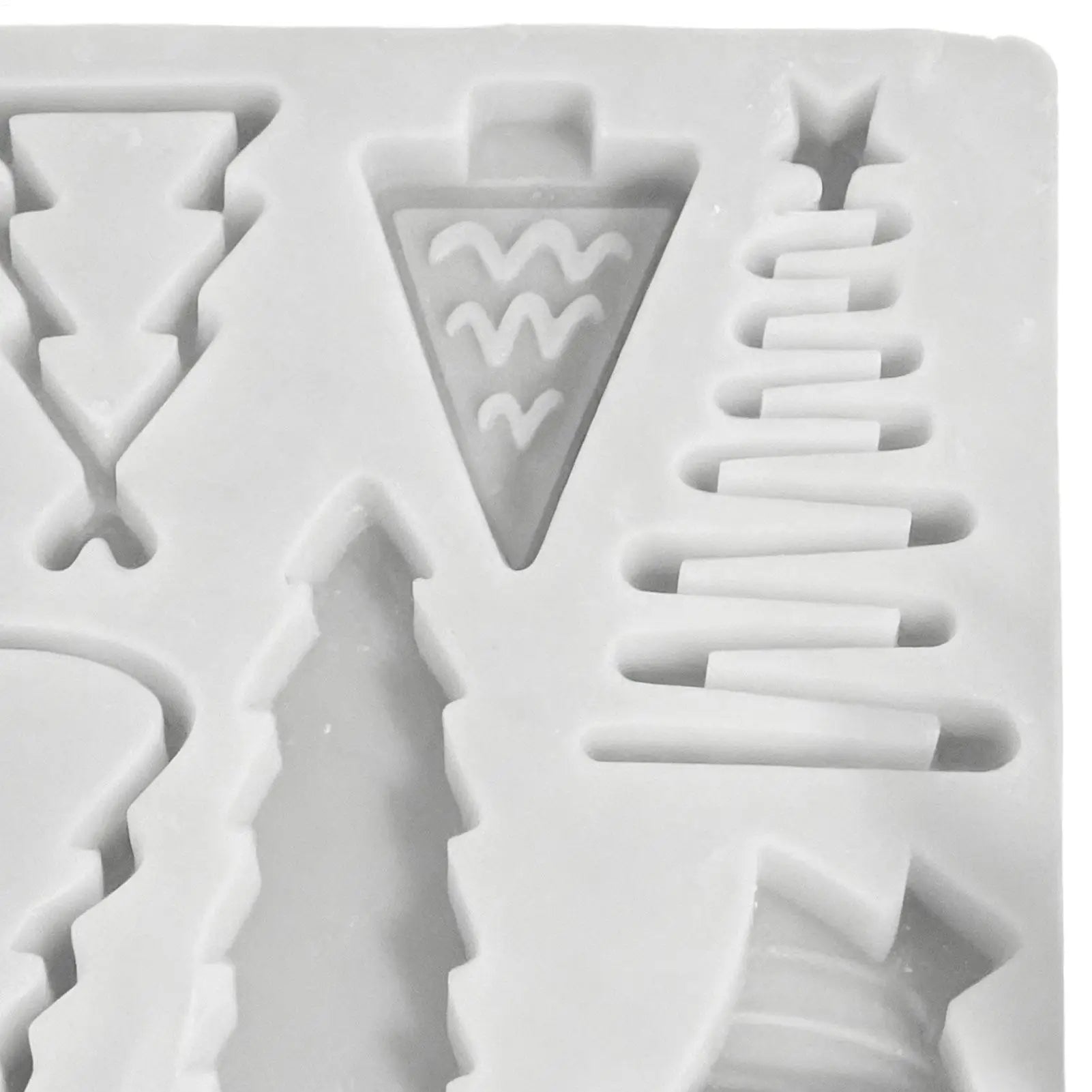Christmas Tree Casting Mold 8-Grid Heat Resistant Ornament Crafts Mould Christmas Tree Resin Casting Molds For Festival Party Peaceful Pleasures Health and Wellness