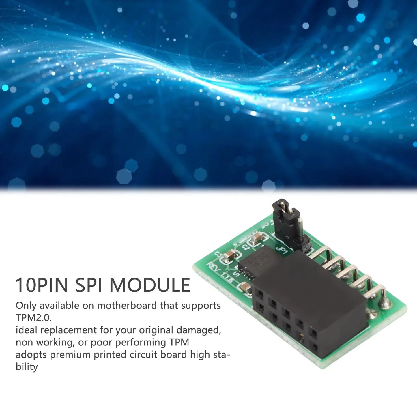 TPM 2 0 Module 10Pin SPI 3 3V 9670 Chipset Supermicro Safety Stable