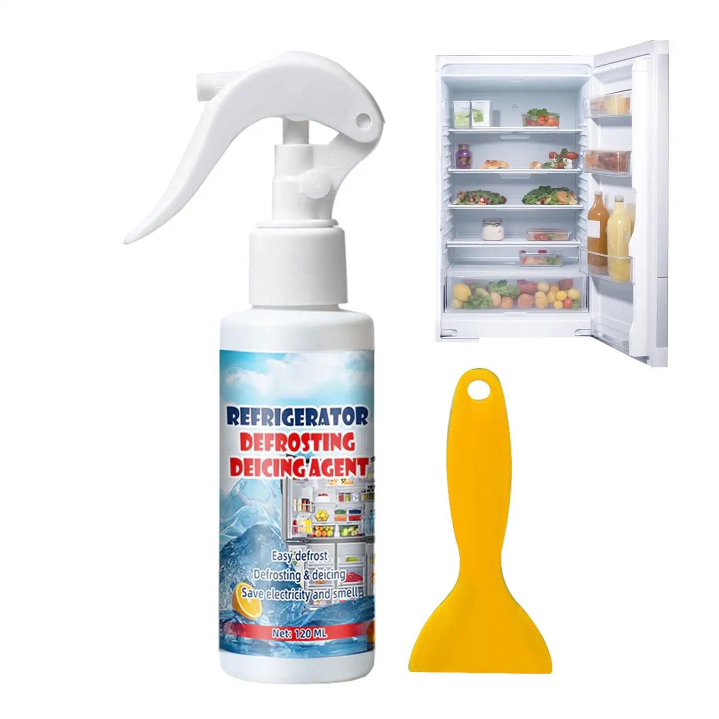120ml Fridge Defrosting Spray – Freezer De-Icer & Cleaner Defrosting Spray Peaceful Pleasures Health and Wellness