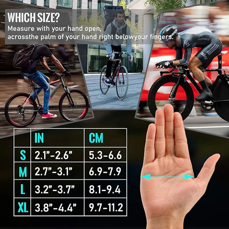 One Pair Gloves/Bike Gloves Full Finger Road Bicycle Gloves for Men and Women Anti-Slip Shock Gloves Peaceful Pleasures Health and Wellness
