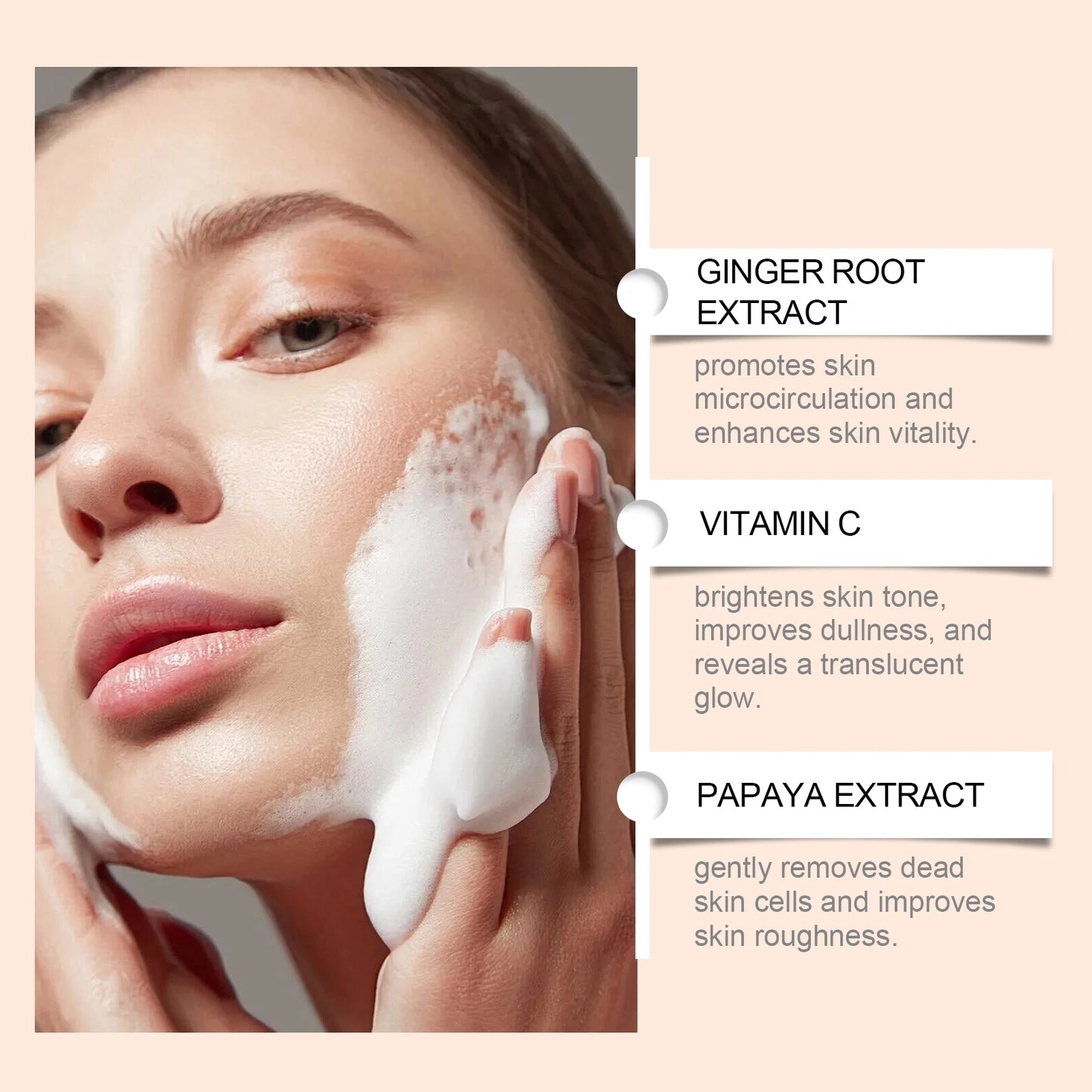 Papaya & Vitamin C Face Wash – Brightening Facial Cleanser