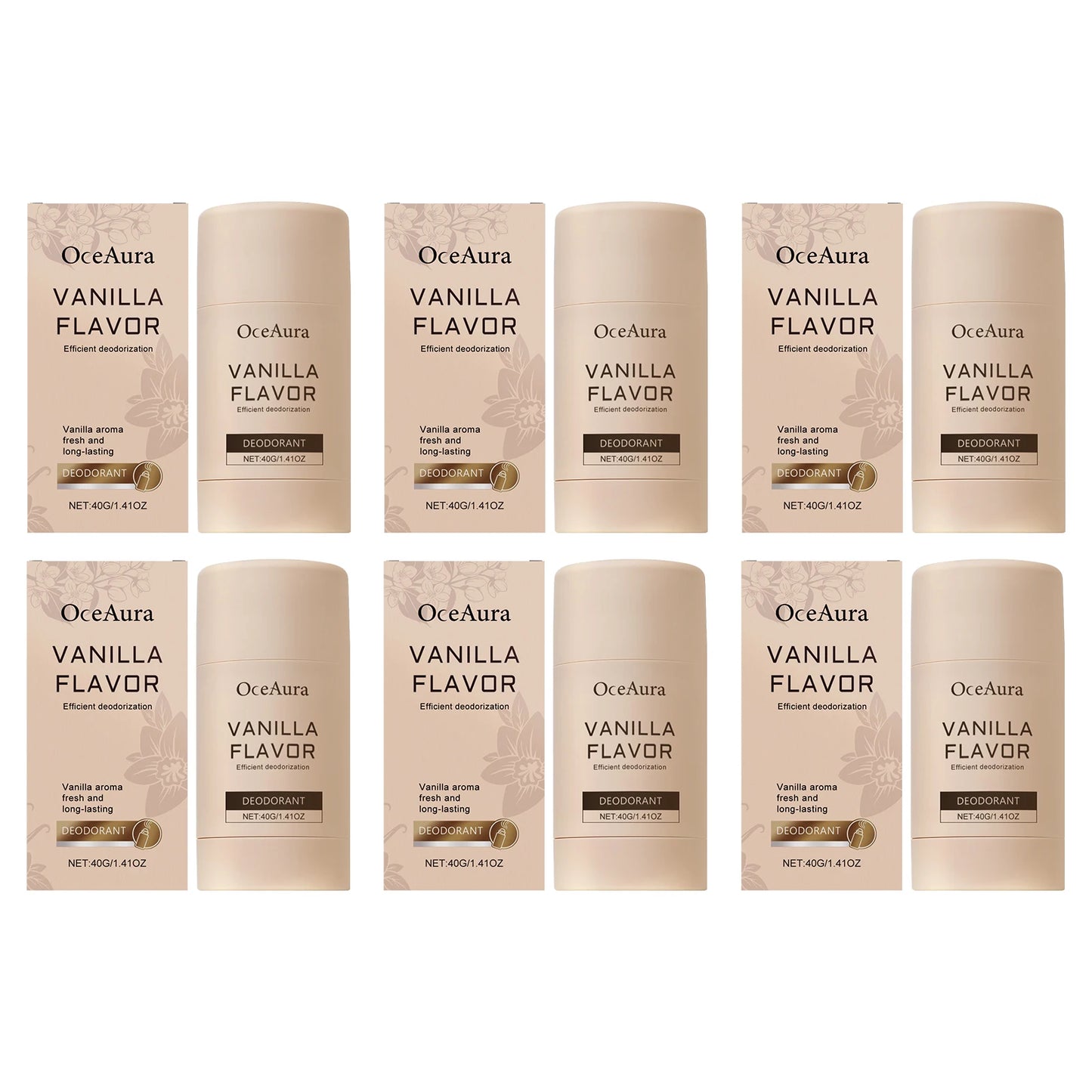 OceAura Vanilla Natural Deodorant Stick – Antiperspirant 40g