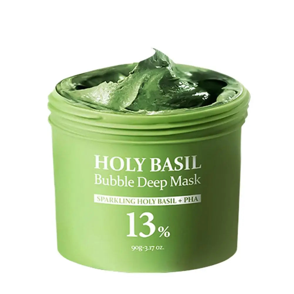 1/3pc Holy Basil Sparking Bubble Mask Cleansing Moisturizing Removes Blackheads Shrink Pores Makes the Skin Refreshing and Shiny Peaceful Pleasures Health and Wellness A