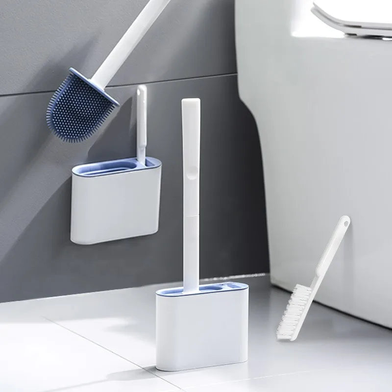 Toilet Brush with No Dead Corners, a Brush Tool for Household Toilet Washing, Wall Mounted Toilet Cleaning Set Peaceful Pleasures Health and Wellness