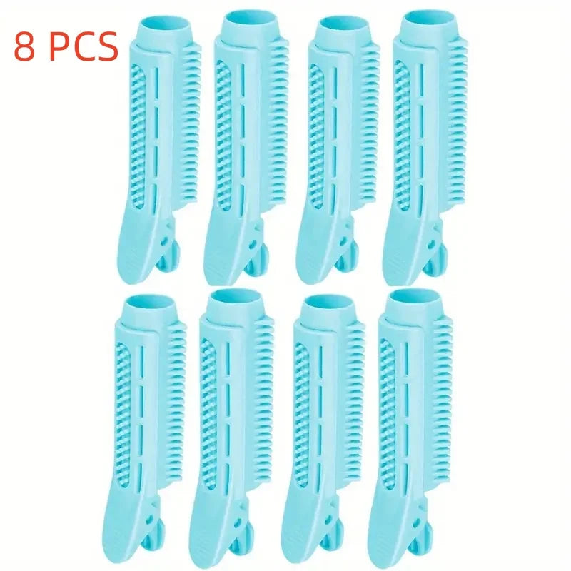 8 PCS Hair Root Fluffy Clip Bangs Curling Clip Styling Clip Hair Bar Seamless Hair Styling Fluffy Styling Clip Peaceful Pleasures Health and Wellness SKY BLUE