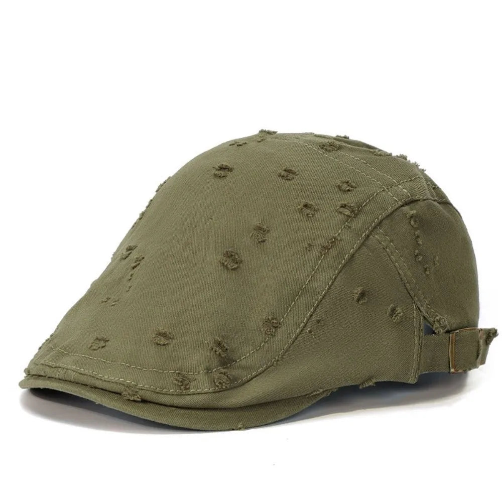 Adjustable Cotton Beret Hat – Unisex Painter Newsboy Cap