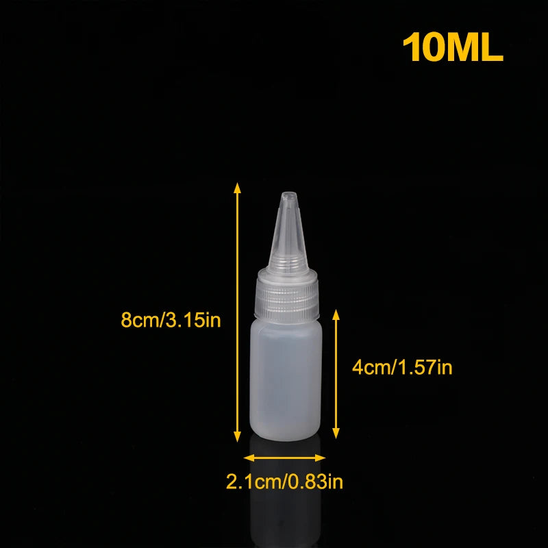 10-1000ML Empty Plastic Squeeze Dropper Bottle With Screw Cap Semi-transparent Eyes Liquid Ink Oil Paint Pigment Container Peaceful Pleasures Health and Wellness 10ml