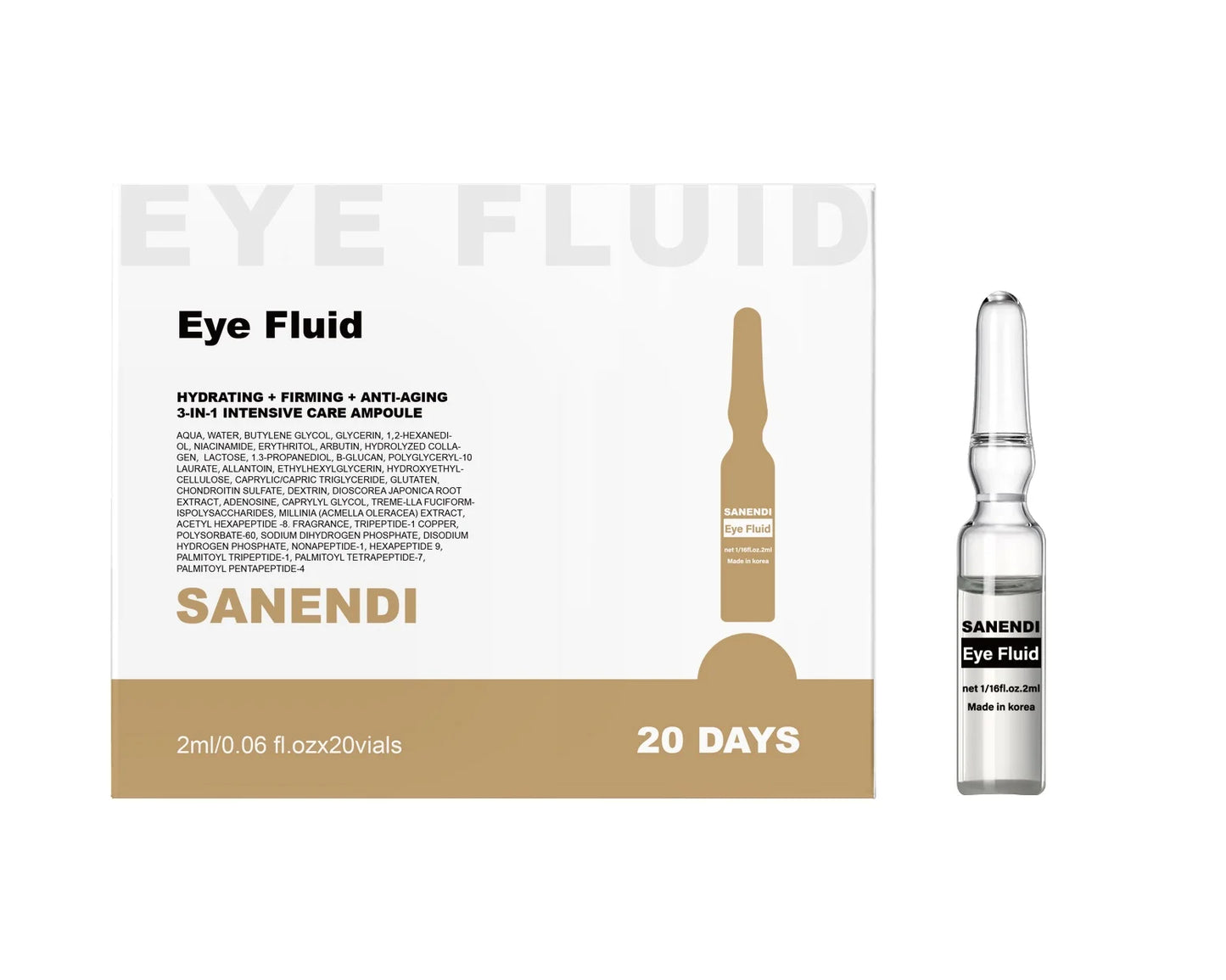 SANENDI Hyaluronic Acid Peptide Ampoule Serum | Dermapen 5/20PCS Facial Ampoule Serum Peaceful Pleasures Health and Wellness Eye Fluid 5PCS