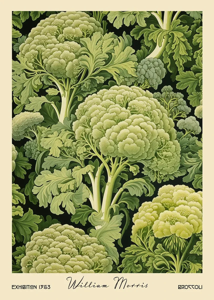William Morris Retro Kitchen Fruit Canvas Wall Art | Dining Decor
