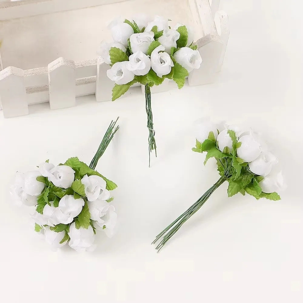 12-Head Silk Rose Artificial Bouquet | DIY Floral Decor