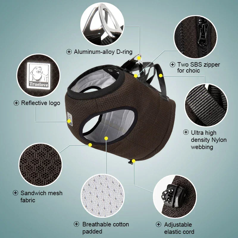Truelove Pet Vehicle Safety Vest Harness Dog Car Harness Adjustable Harnesses Warm Cool Clothes Breathable Mesh Fabric TLH2512 Peaceful Pleasures Health and Wellness