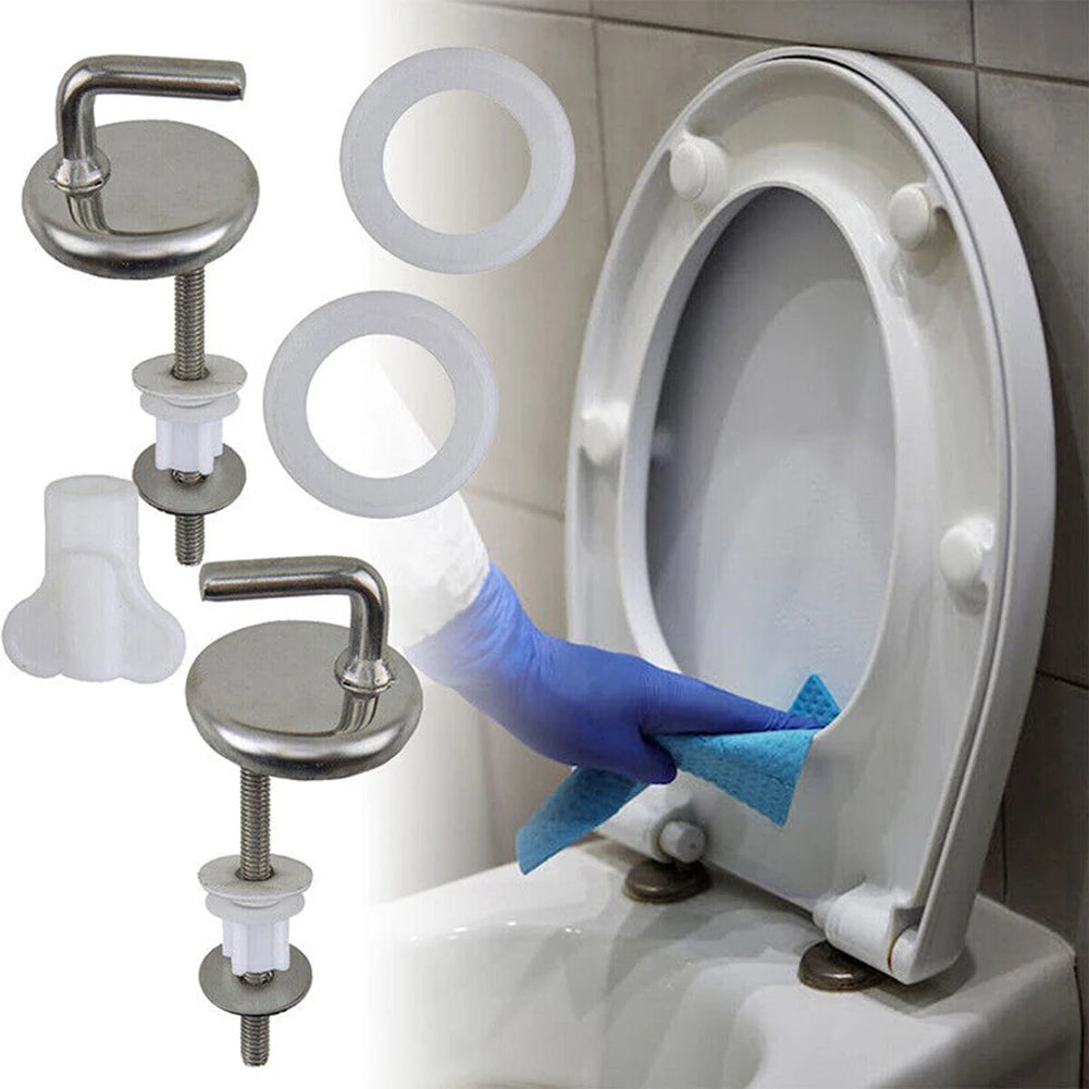 Toilet Seat Hinge Cover Mounting Connector Stainless Steel Washer
