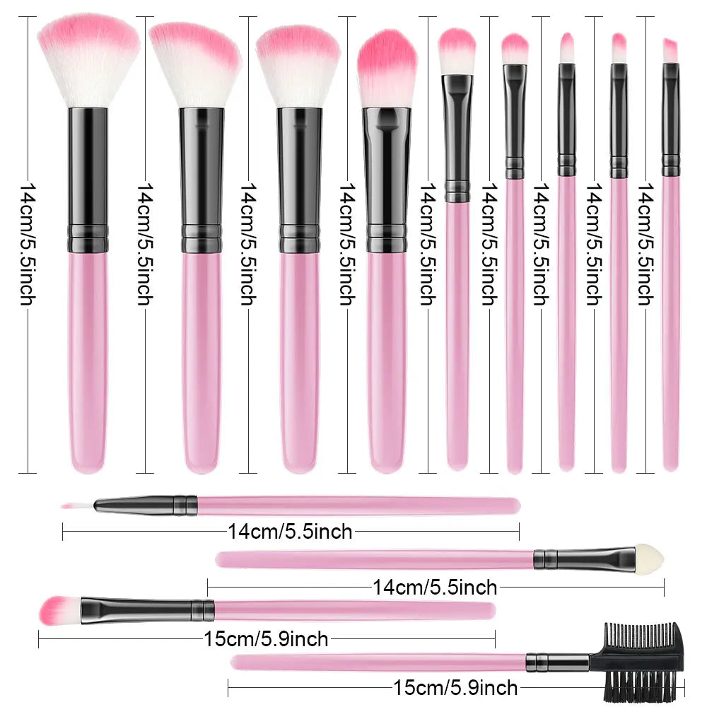 RUNTOIN 13-Piece Makeup Brush Set – Soft Synthetic Brushes