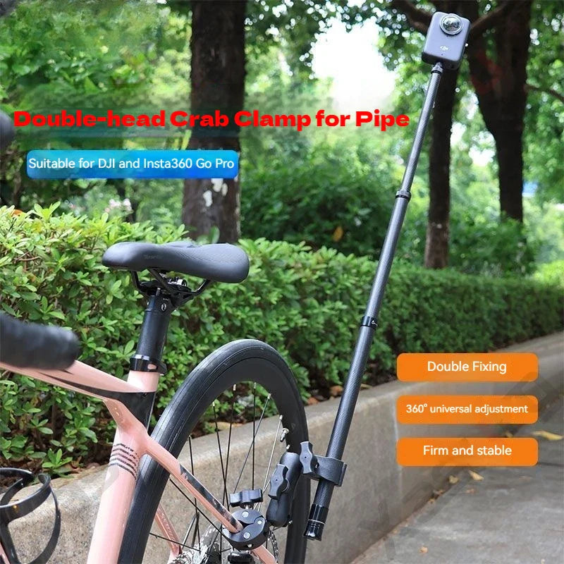 Handlebar Mount & 1.2m Selfie Stick for GoPro, Insta360, DJI