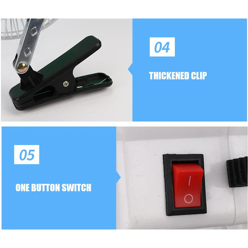 12/24V Car Mini Fan – 180° Rotating Low Noise Strong Airflow