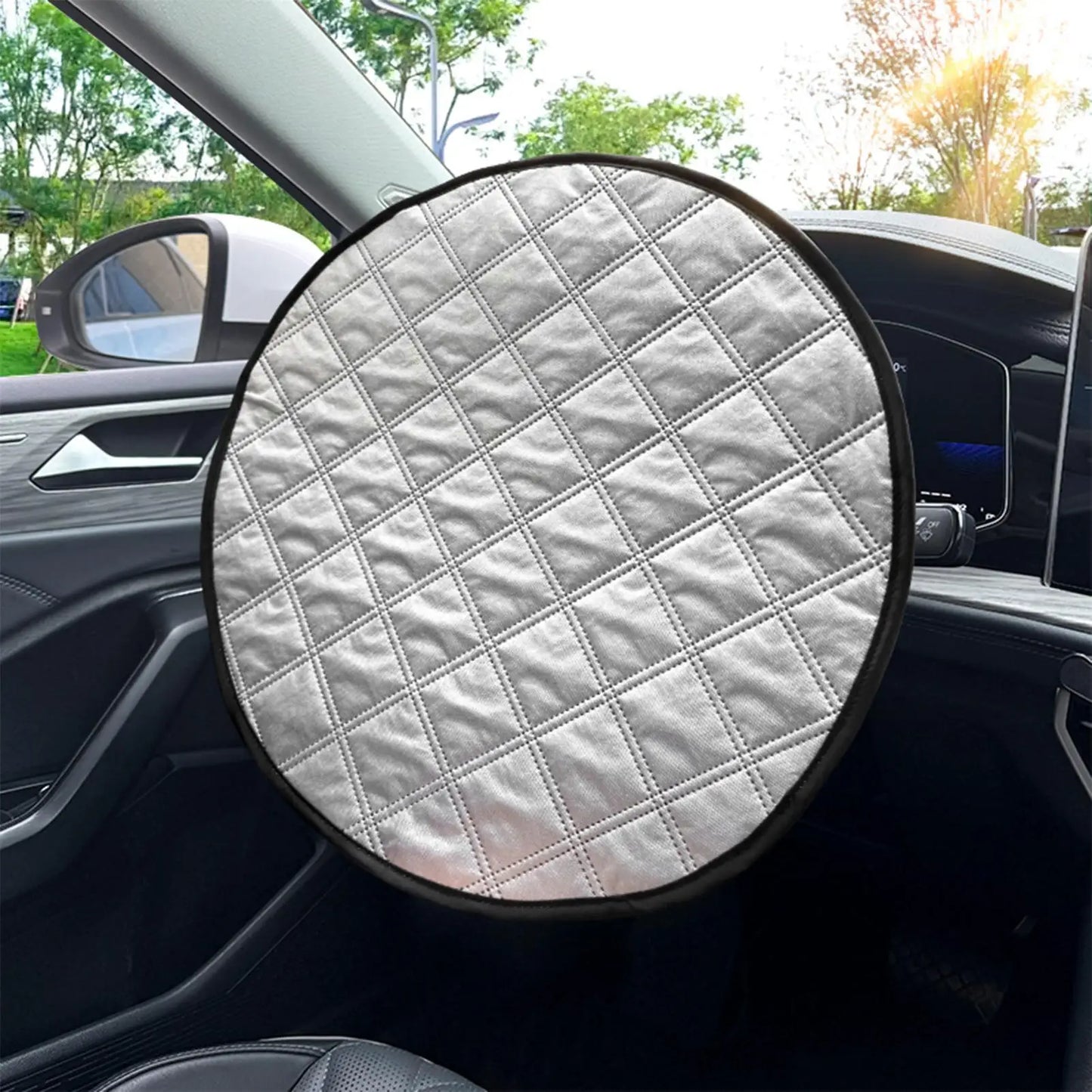 43CM Universal Steering Wheel Sun Shade Cover – UV Blocking