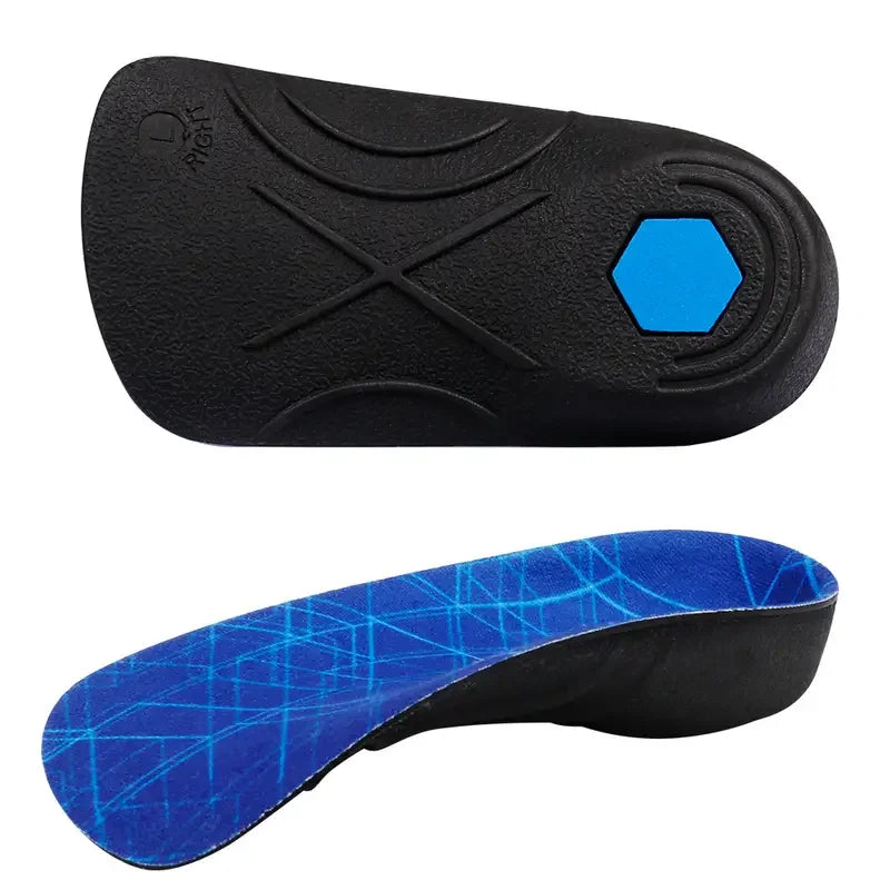 3/4 Length EVA Orthotic Insoles: High Arch Support For Correcting Posture & Enhancing Comfort Peaceful Pleasures Health and Wellness Blue S