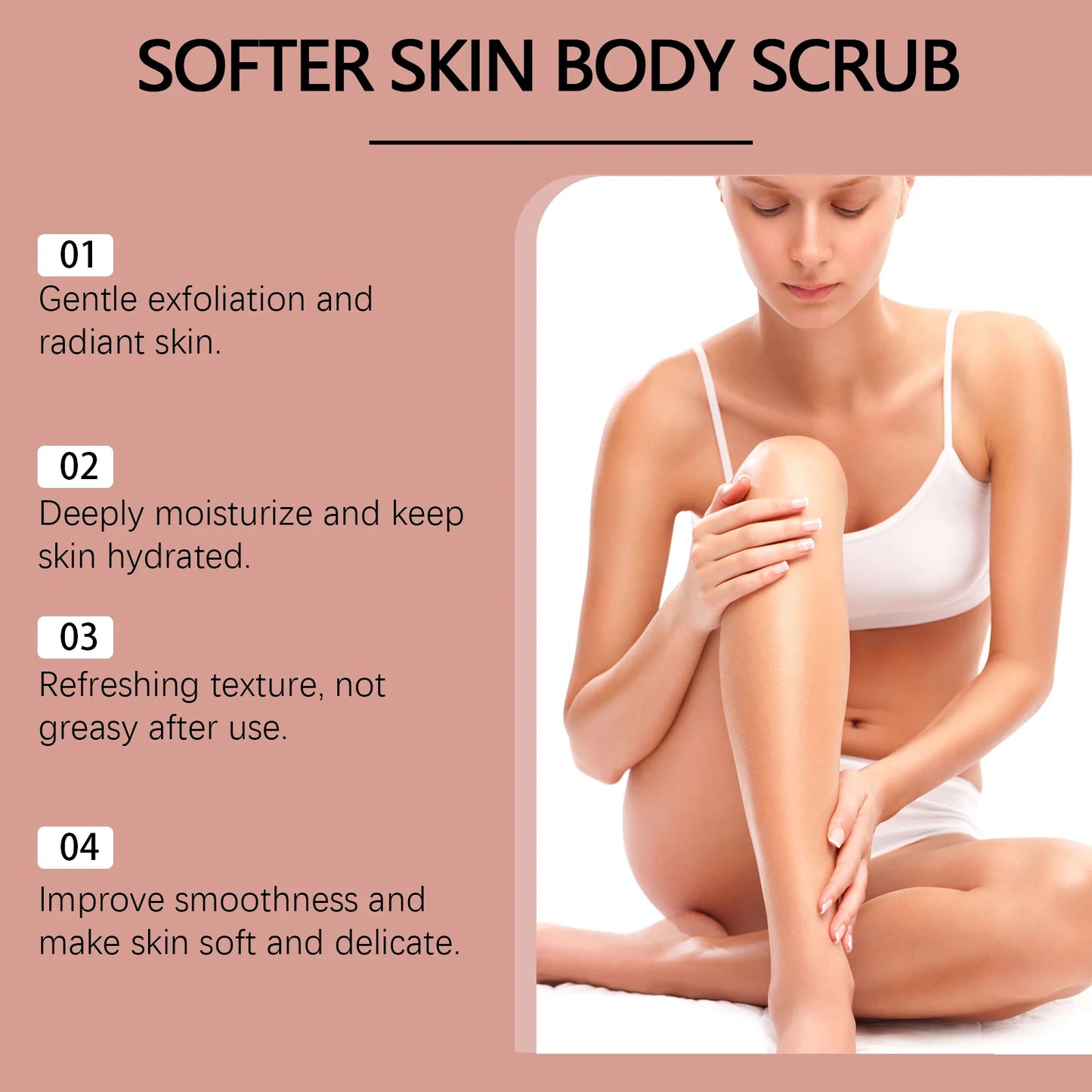Honey Peach Body Scrub – Brightening Exfoliating Cleanser