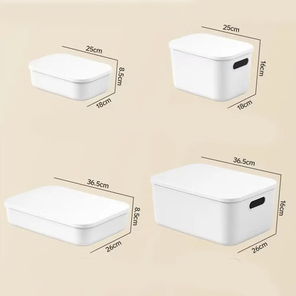 Stackable Plastic Storage Box with Lid | Home Organizer
