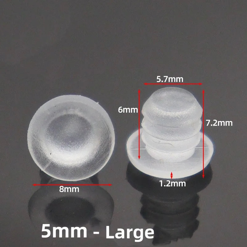 20pcs Clear Rubber Screw Hole Plugs – Cabinet Door Bumpers
