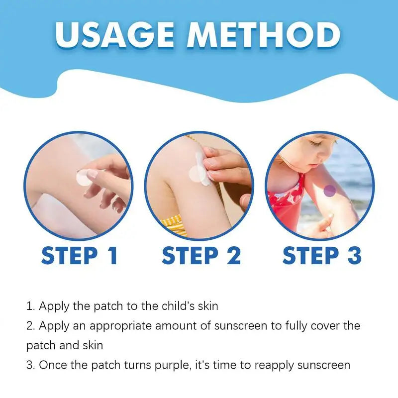 UV Stickers for Sunscreen Reapply - Waterproof 24 Pack Peaceful Pleasures Health and Wellness