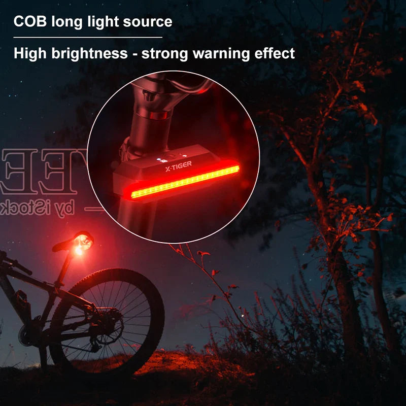 X-TIGER Smart Brake Sensing LED Bike Tail Light | USB-C