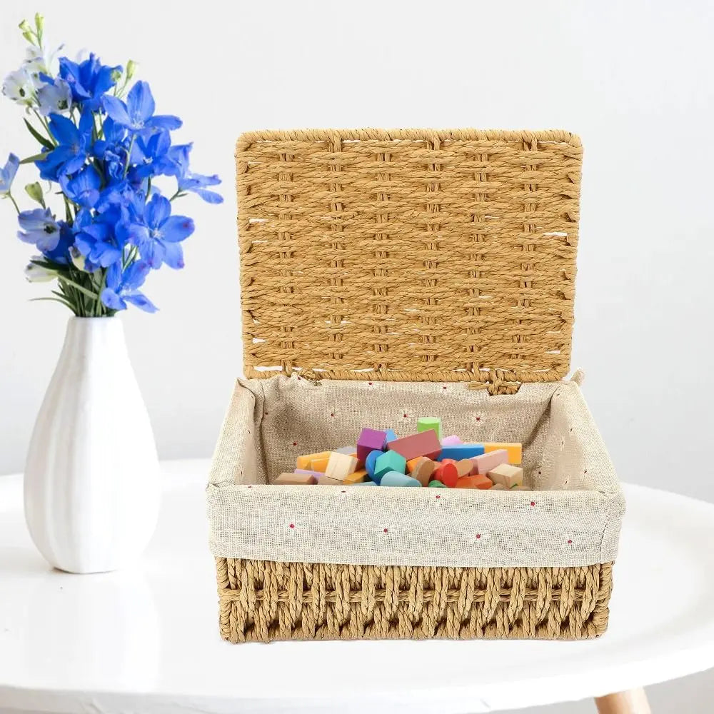 Rustic Hand-Woven Wicker Storage Basket | Bohemian Hamper S/M/L