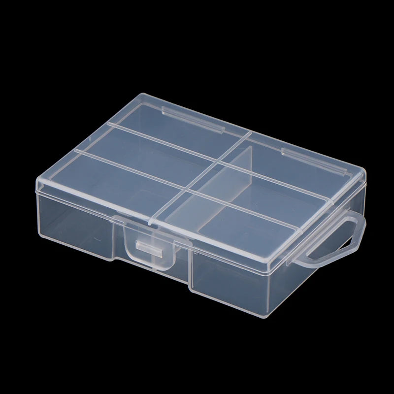 1PC Transparent Battery Storage Box For 18650 Batteries Plastic Organizer With Hardware Accessories And Clear Divider With Cover Peaceful Pleasures Health and Wellness