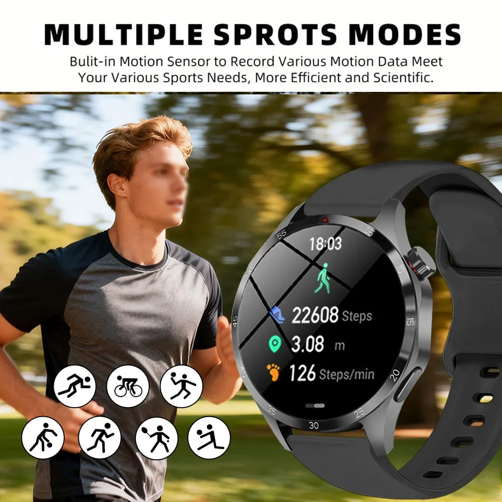 ERUN Smartwatch 1.5" Touchscreen, Fitness Tracker & Earphones