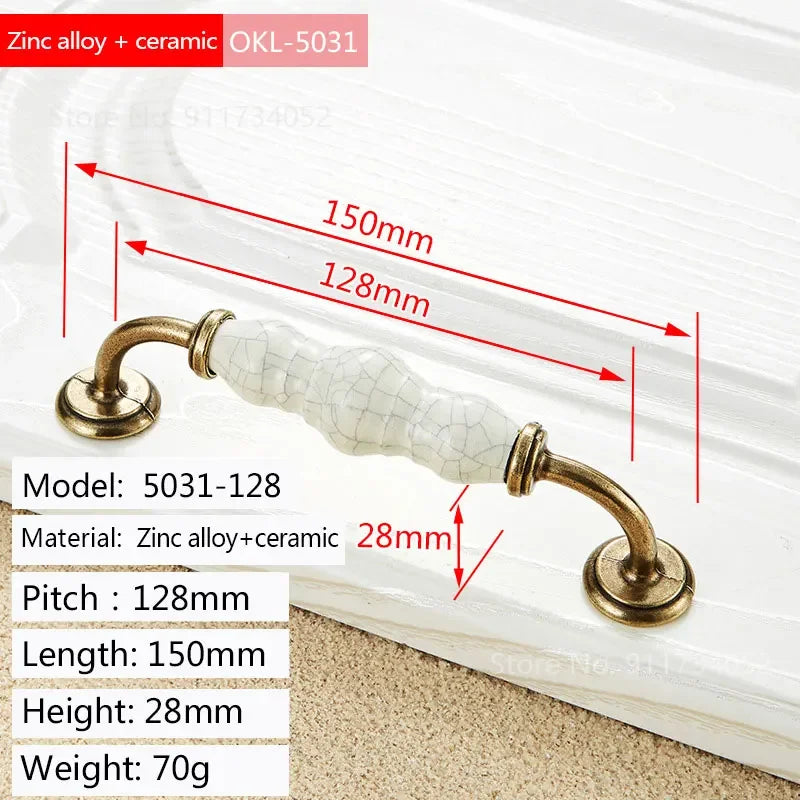 Retro European Bronze Cabinet Drawer Handles & Knobs | Zinc Alloy