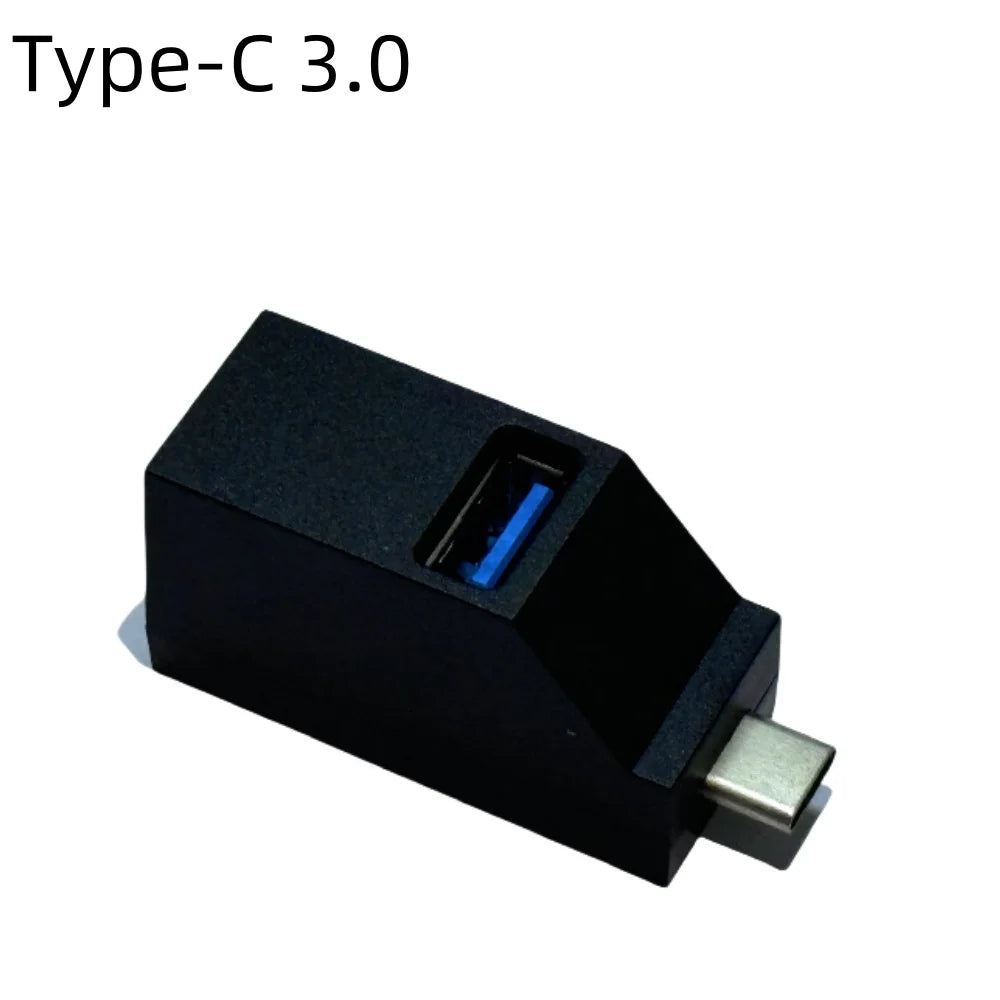 1pc 3-in-1 USB Hub 3.0 5Gbps High Speed Splitter Adapter Mini USB Expander Extender OTG Adapter for Laptop PC Peaceful Pleasures Health and Wellness Black Type-C 3.0