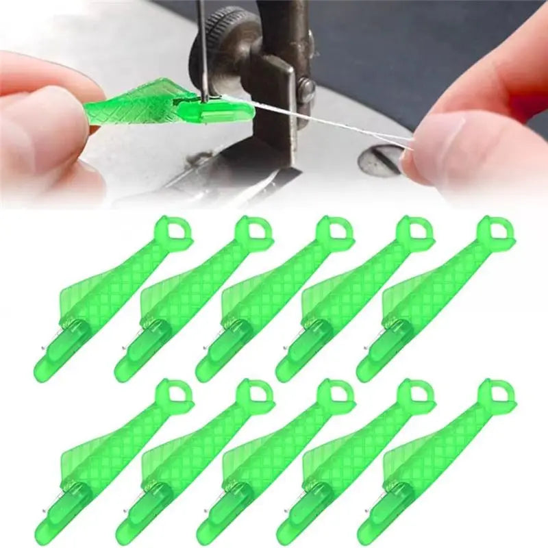 A36T-200Pcs Fish Mouth Sewing Machine Needle Threader, Quick Sewing Machine Loop Fish Type Needle Threaders(Large + Small) Peaceful Pleasures Health and Wellness