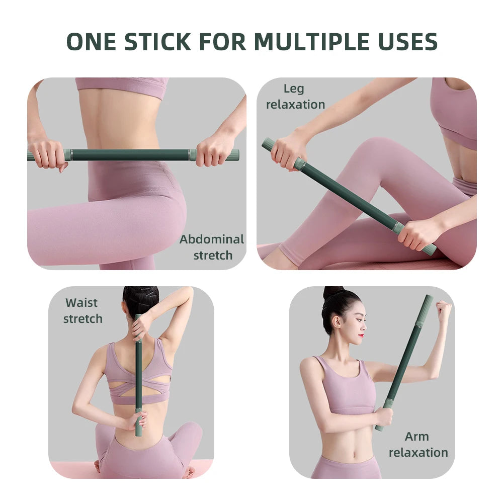 Yoga Stick For Stretching Relaxation Tool Roller Hunchback Corrector Open Back Standing Training Stick for Fitness Accessories Peaceful Pleasures Health and Wellness