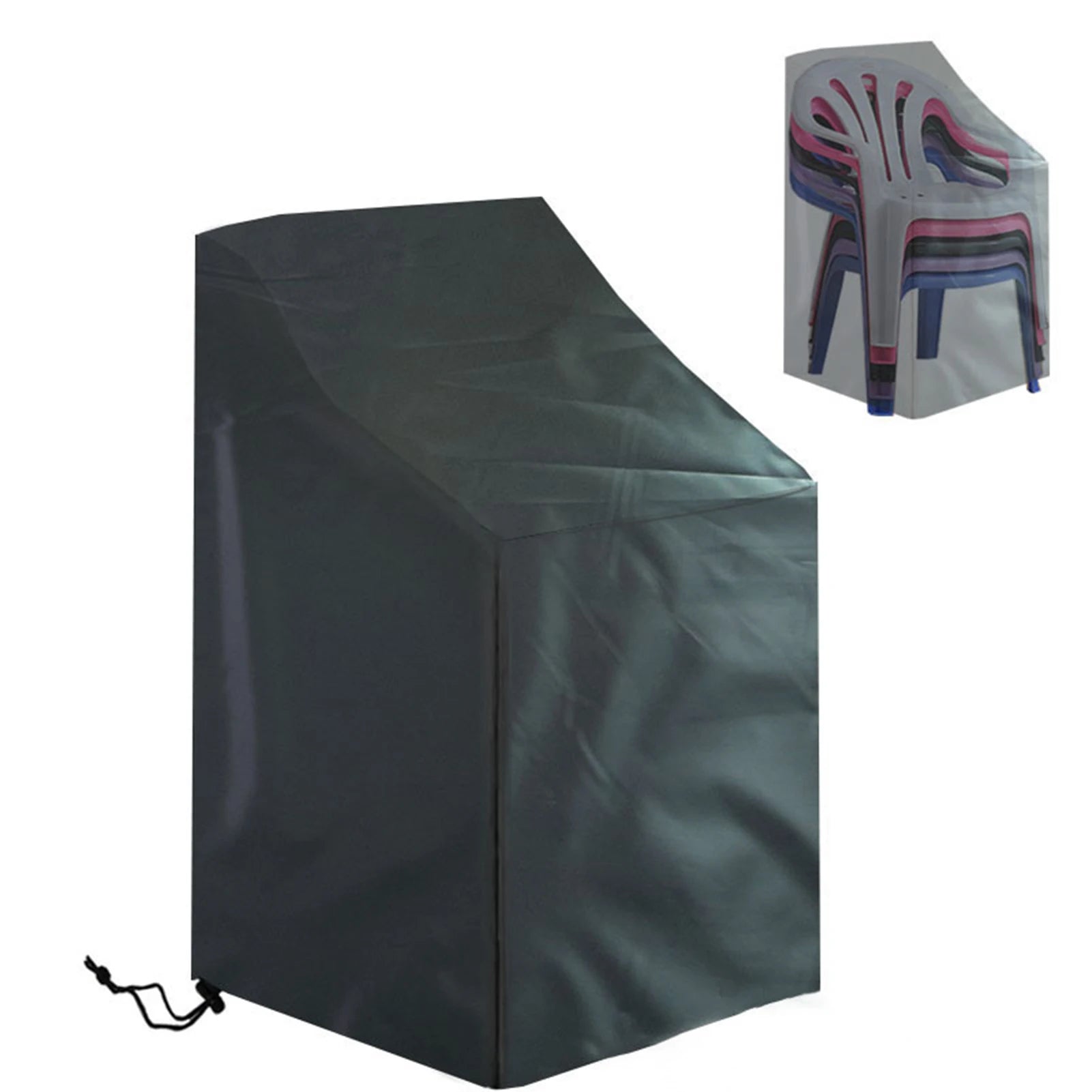 Patio Chair Covers Stacking Chair Cover 210D Oxford Cloth Water-Resistant Chair Covers for Lounge Lawn Deep Seat Peaceful Pleasures Health and Wellness