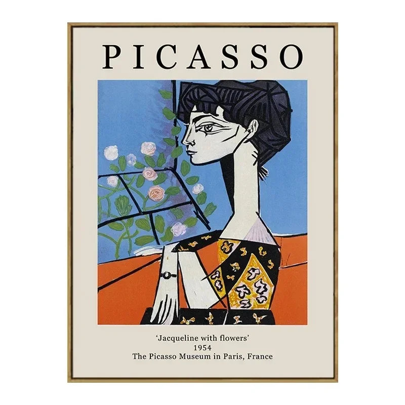 Vintage Famous Van Gogh Monet Matisse Picasso Poster Print Canvas Painting Wall Art Pictures for Home Room Decor Peaceful Pleasures Health and Wellness 12 50x70cm Unframed