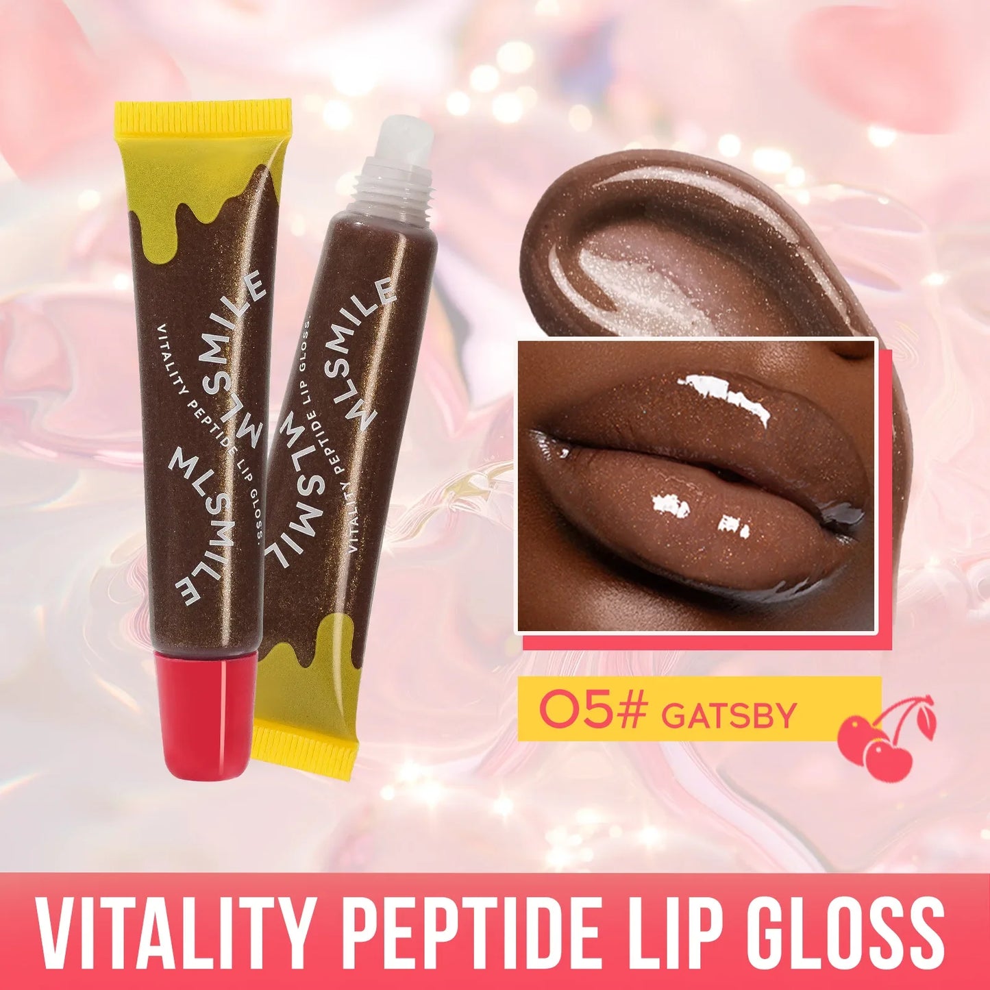 MLSMILE Peptide Lip Gloss – Plumping, Clear & Long-Lasting