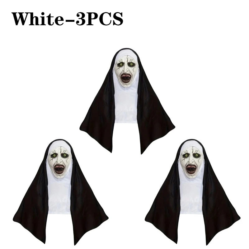 Scary Nun Halloween Horror Ghost Face Mask | Adult Cosplay