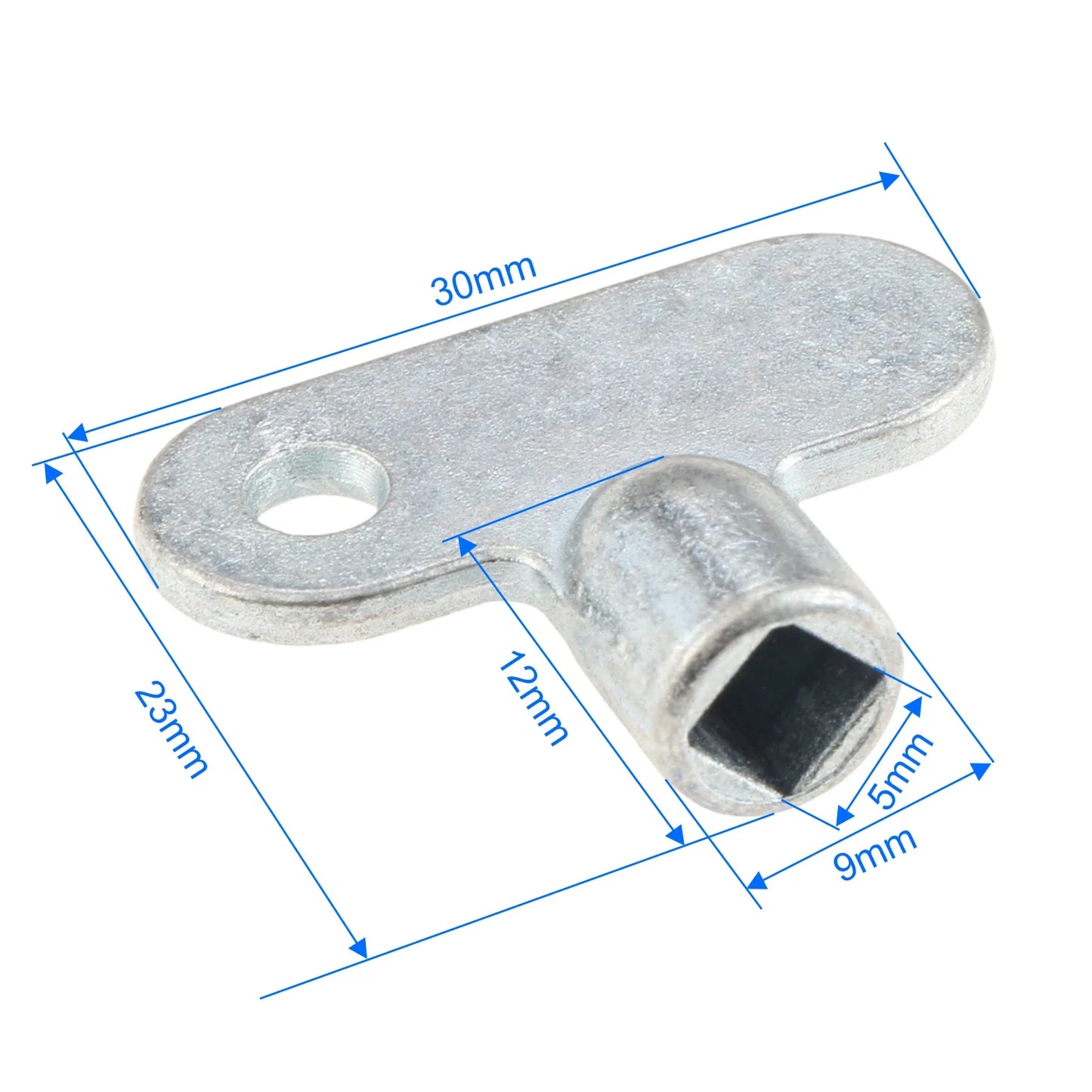 2-Pack Zinc Alloy Radiator Bleed Key | 5mm Square Socket