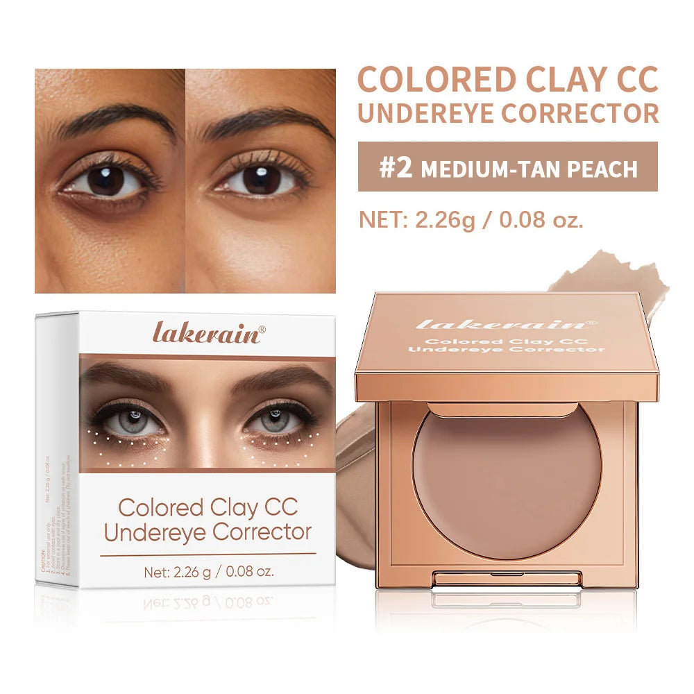CC Clay Under Eye Corrector – Waterproof Full Coverage Powder Under Eye Corrector Peaceful Pleasures Health and Wellness 2Medium-Tan Peach