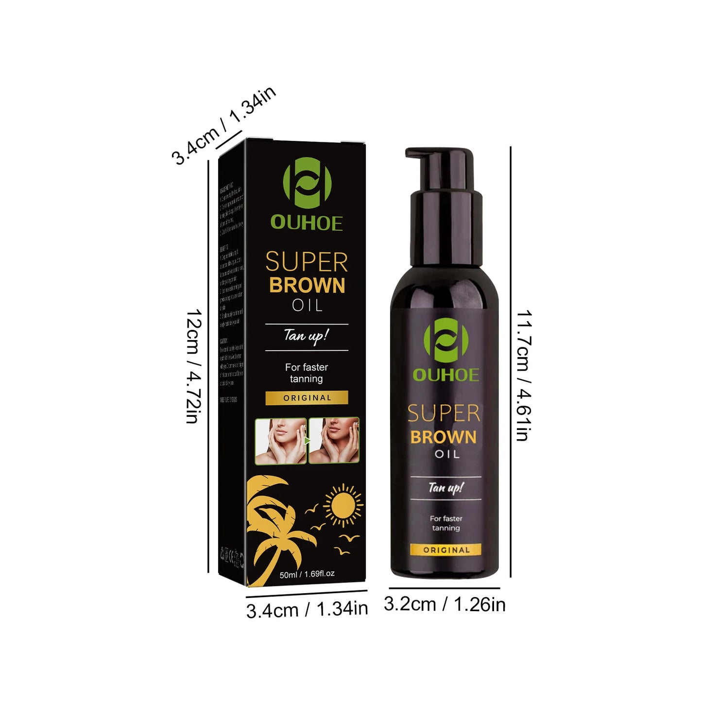 Natural Self Tanning Oil – Body Bronzer & Tanning Booster 50ml Peaceful Pleasures Health and Wellness
