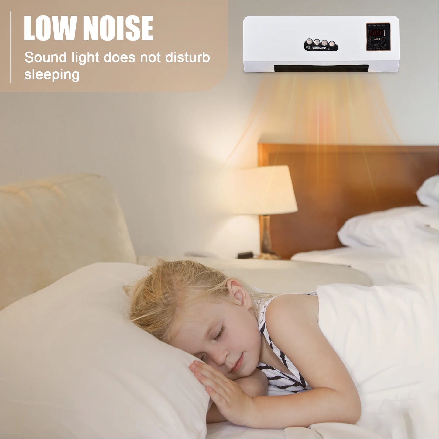 2-in-1 Wall Mount Heater Fan with Remote & Timer | 1800W