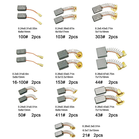 20Pcs Motor Carbon Brushes Set – 10 Sizes for Power Tools Carbon Brush Set Oasis Select 20pcs