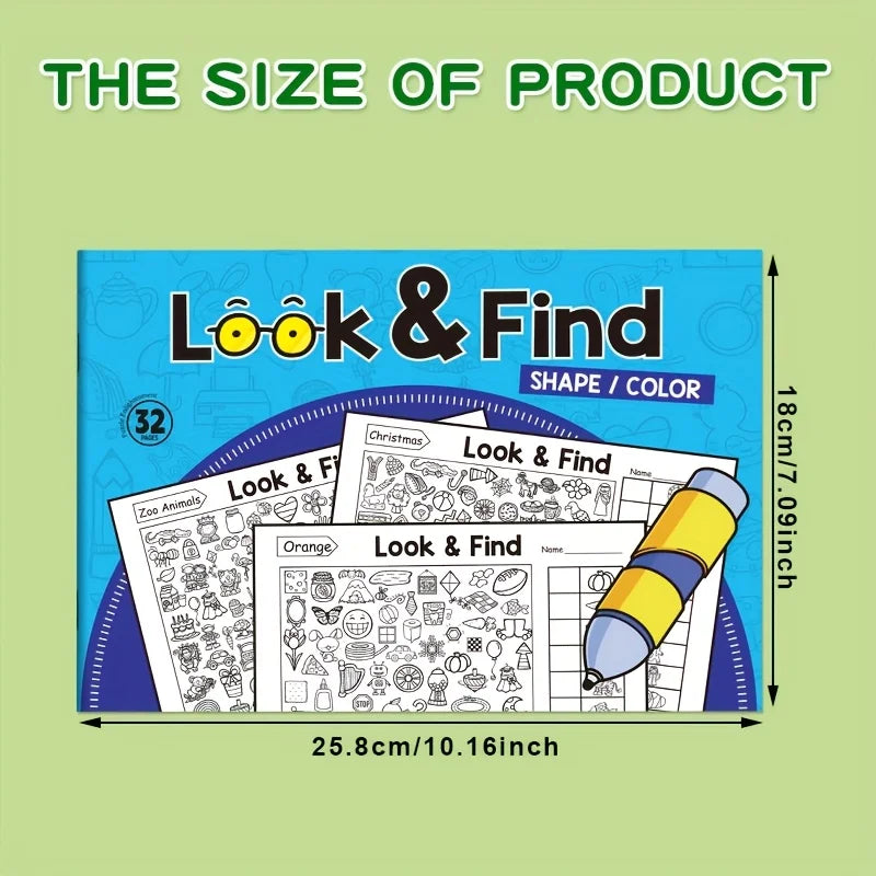 Children's Hidden Object Coloring Book Interactive Search Activity